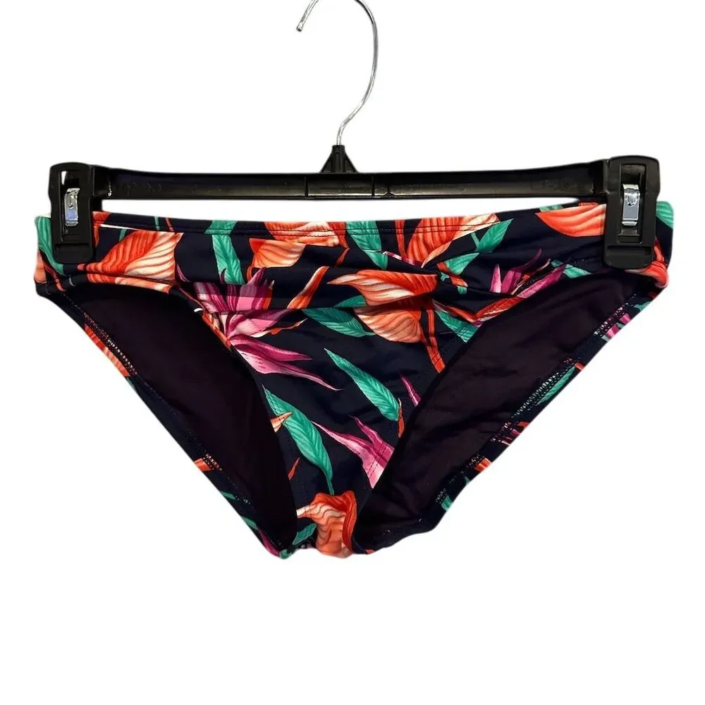 Tommy Bahama Women's Tropical Floral Twist Front‎ Hipster Swim Bottom M